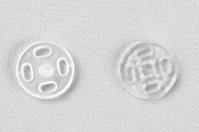 Кнопки пришивные пластиковые 11,5 мм, блистер 24шт, цв.-прозрачные - купить в Майкопе. Цена: 59.44 руб.
