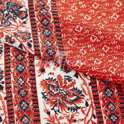 Плательная ткань "Фламенко" 24.1, 80 гр/м2, шир.150 см, принт этнический - купить в Майкопе. Цена 241.49 руб.
